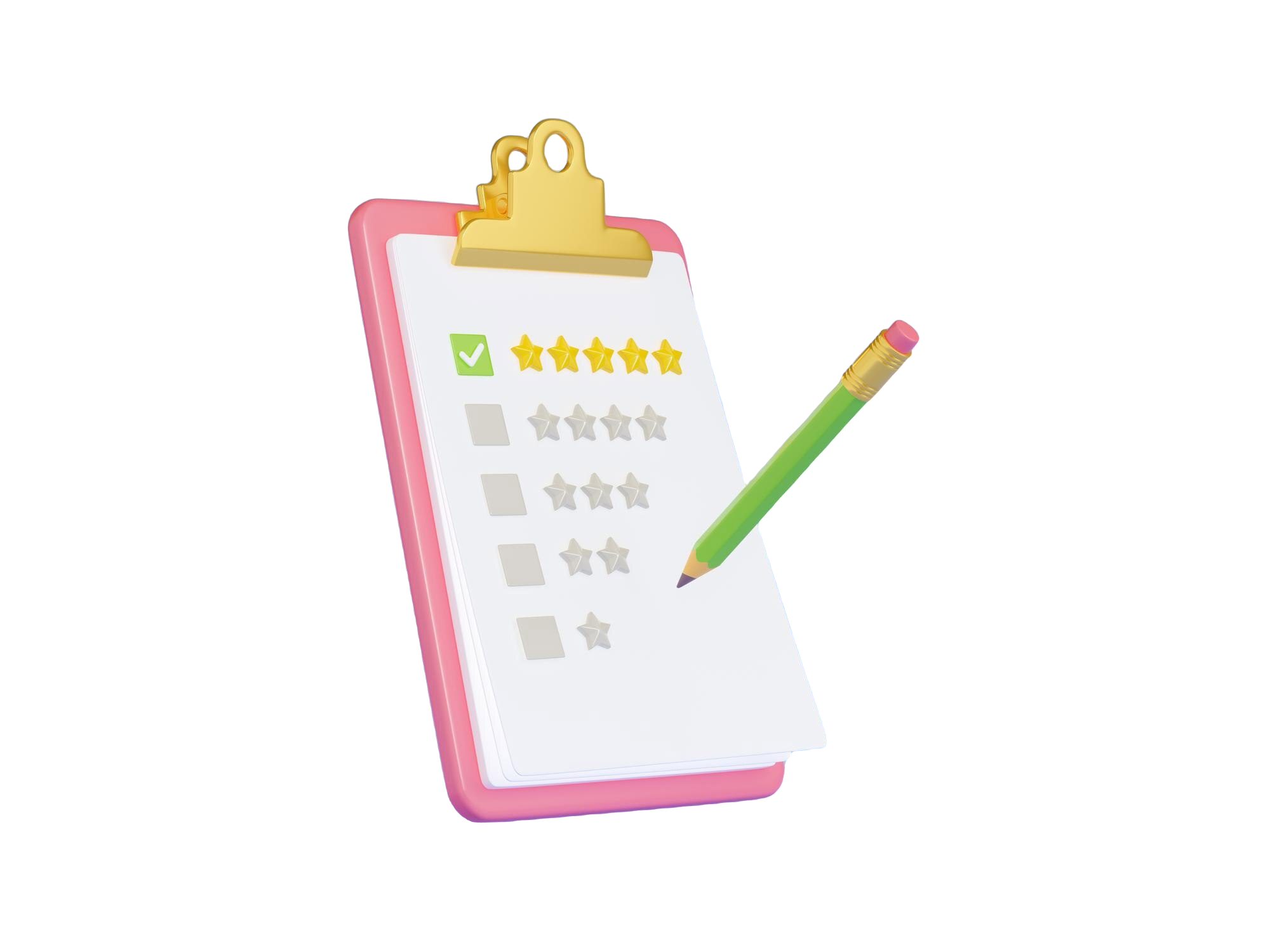 checklist-with-feedback-survey-with-rating-stars